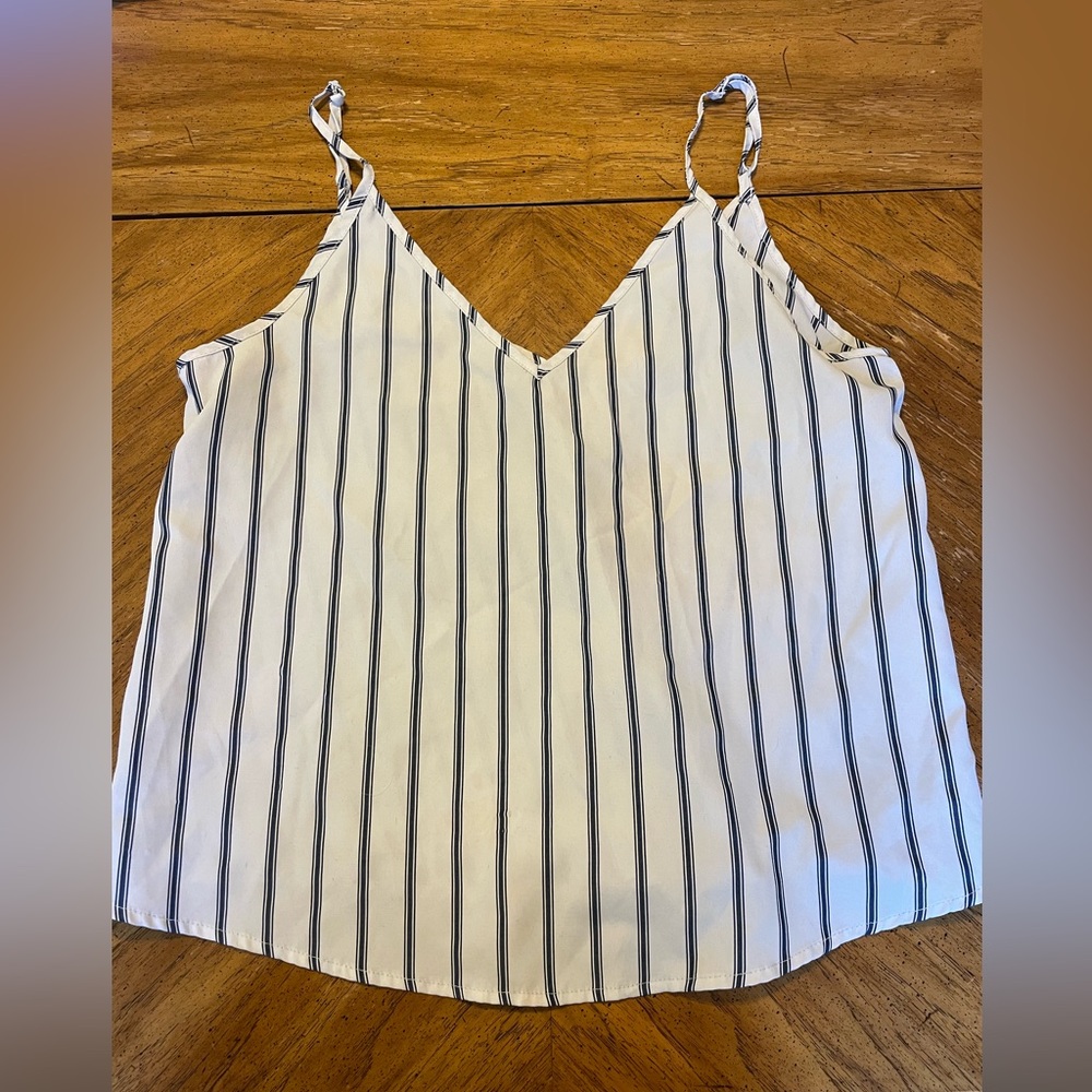 White and blue tank top